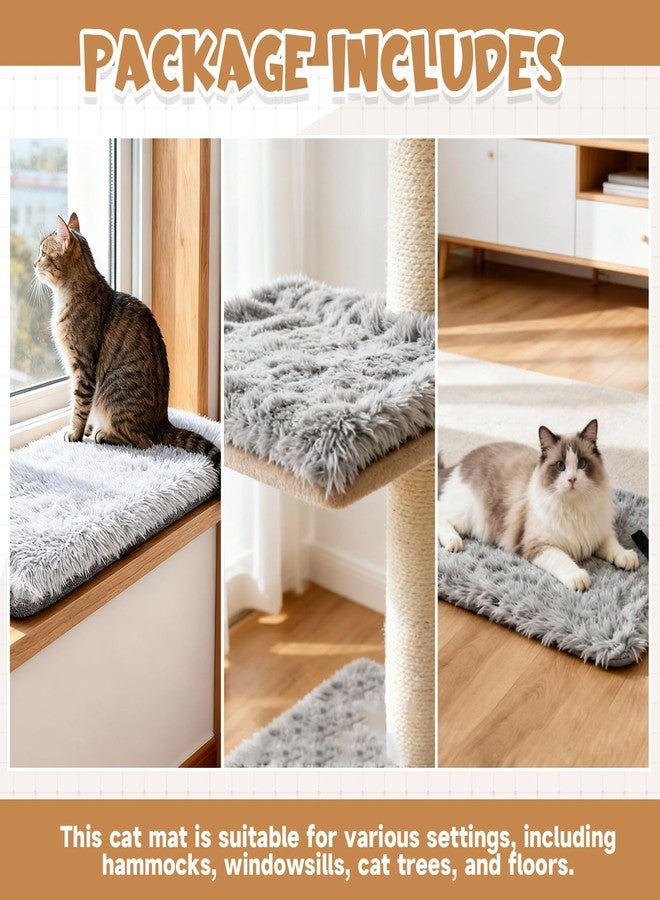 BrightRow 23 x12 Big Fluffy Dog Cat Bed Pad Mat, Refurbish Cat Window Perch Accessory, Double Sided, Easy Fasten & Remove for Indoor Pet Sleep Cushion, Upholster Pet Furniture - Image 4
